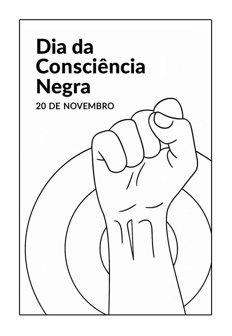 Desenhos do Dia da Consciência Negra para colorir - Bora Colorir