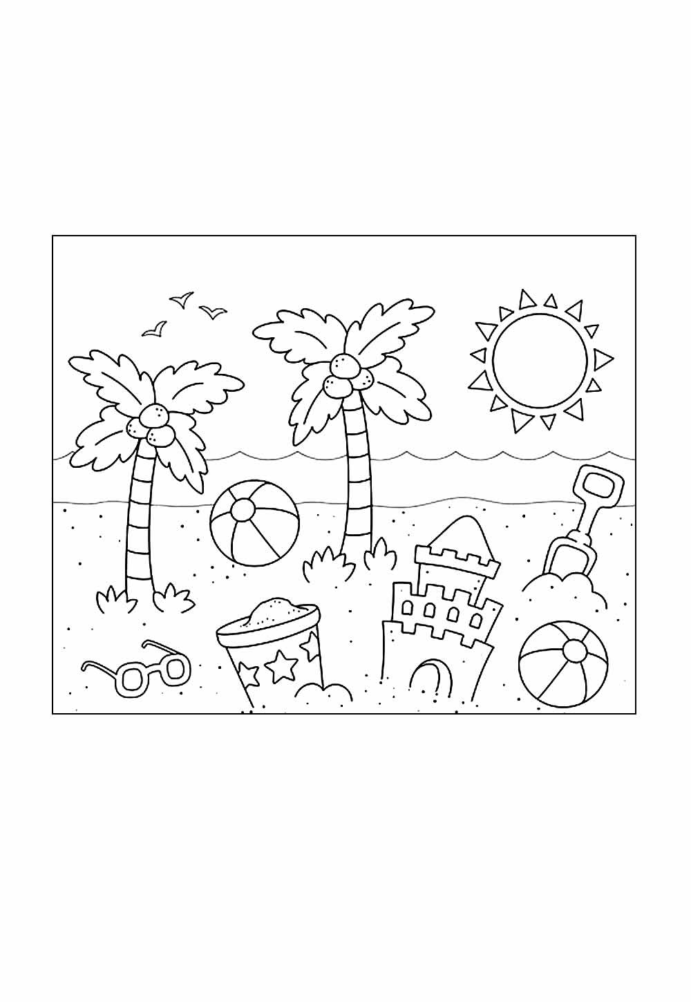 Desenho de Verão para colorir