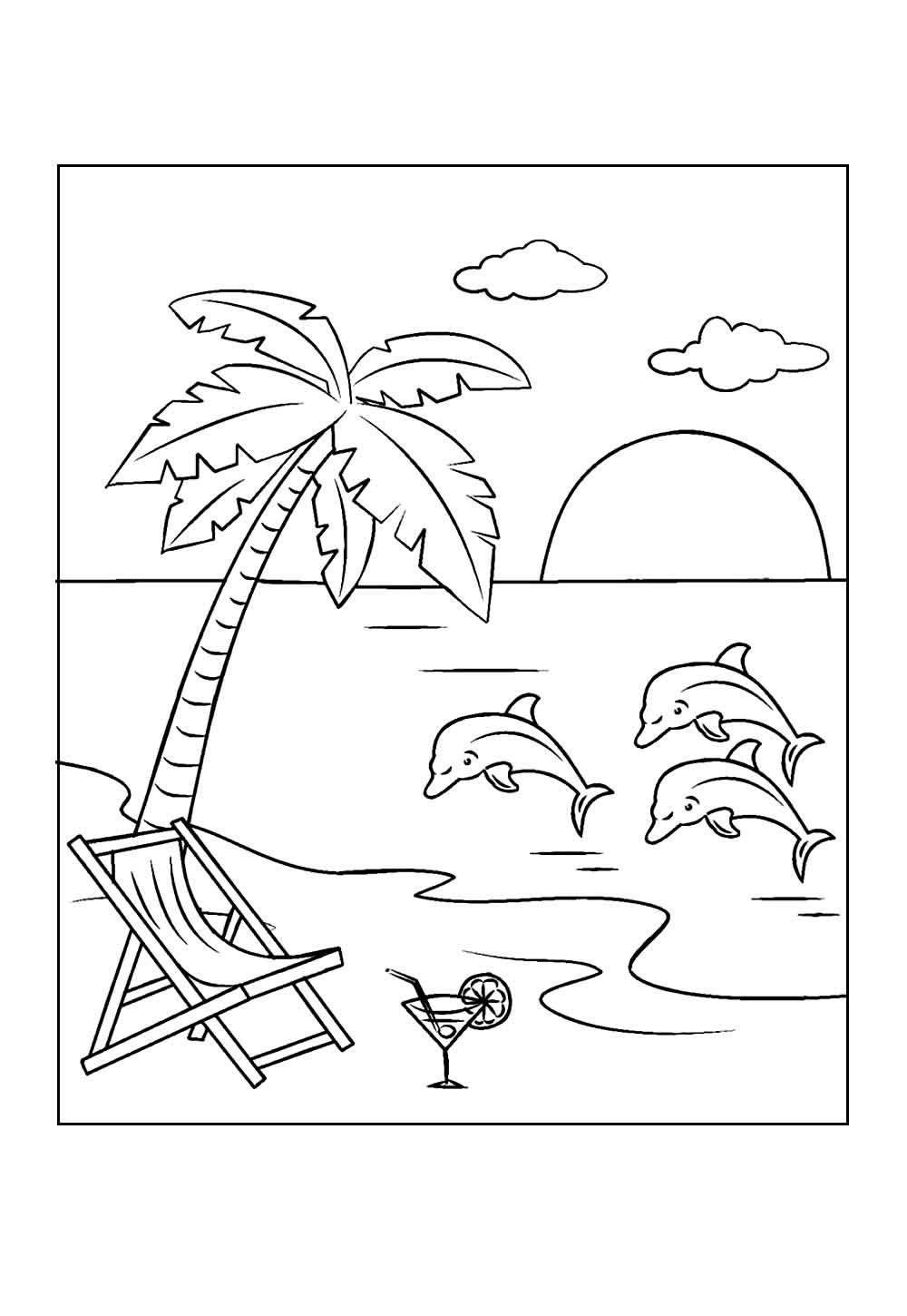 Desenho de Verão para pintar