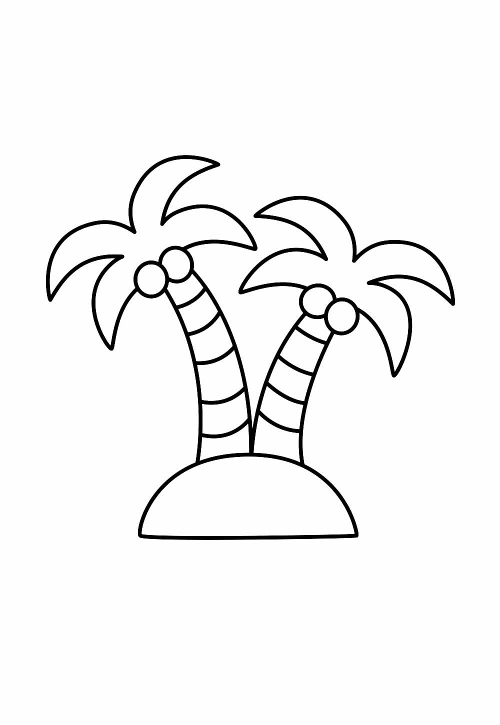 Desenho de Coqueiros para colorir