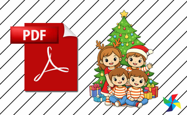 Desenhos de Crianças no Natal em PDF