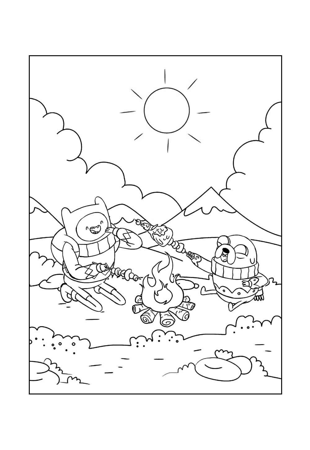 Desenho A Hora da Aventura Colorir