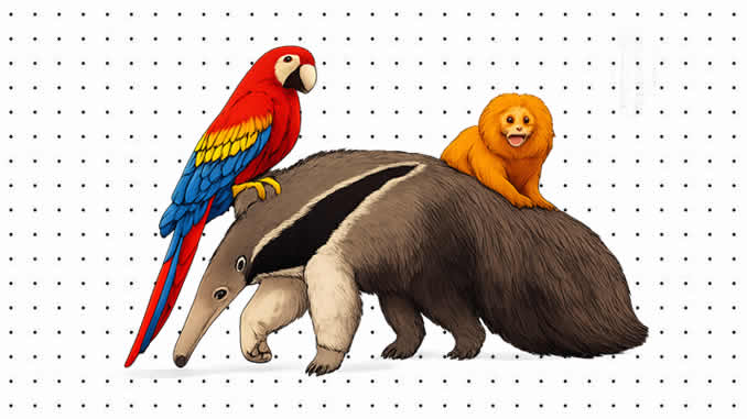 Desenhos de Animais da Floresta Amazônica para colorir
