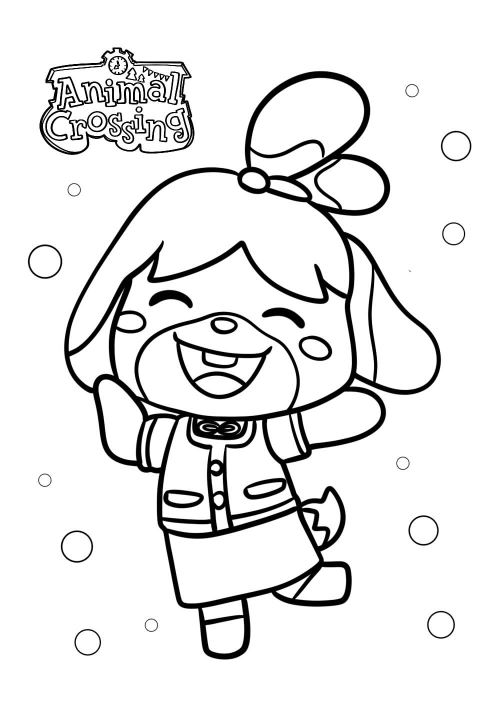 Desenho de Animal Crossing para colorir