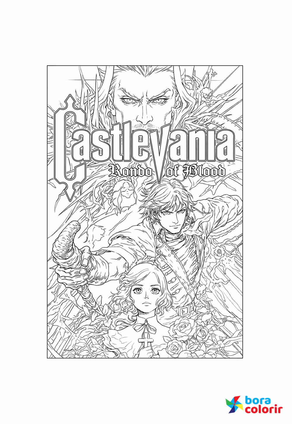 Desenho de Castlevania para colorir