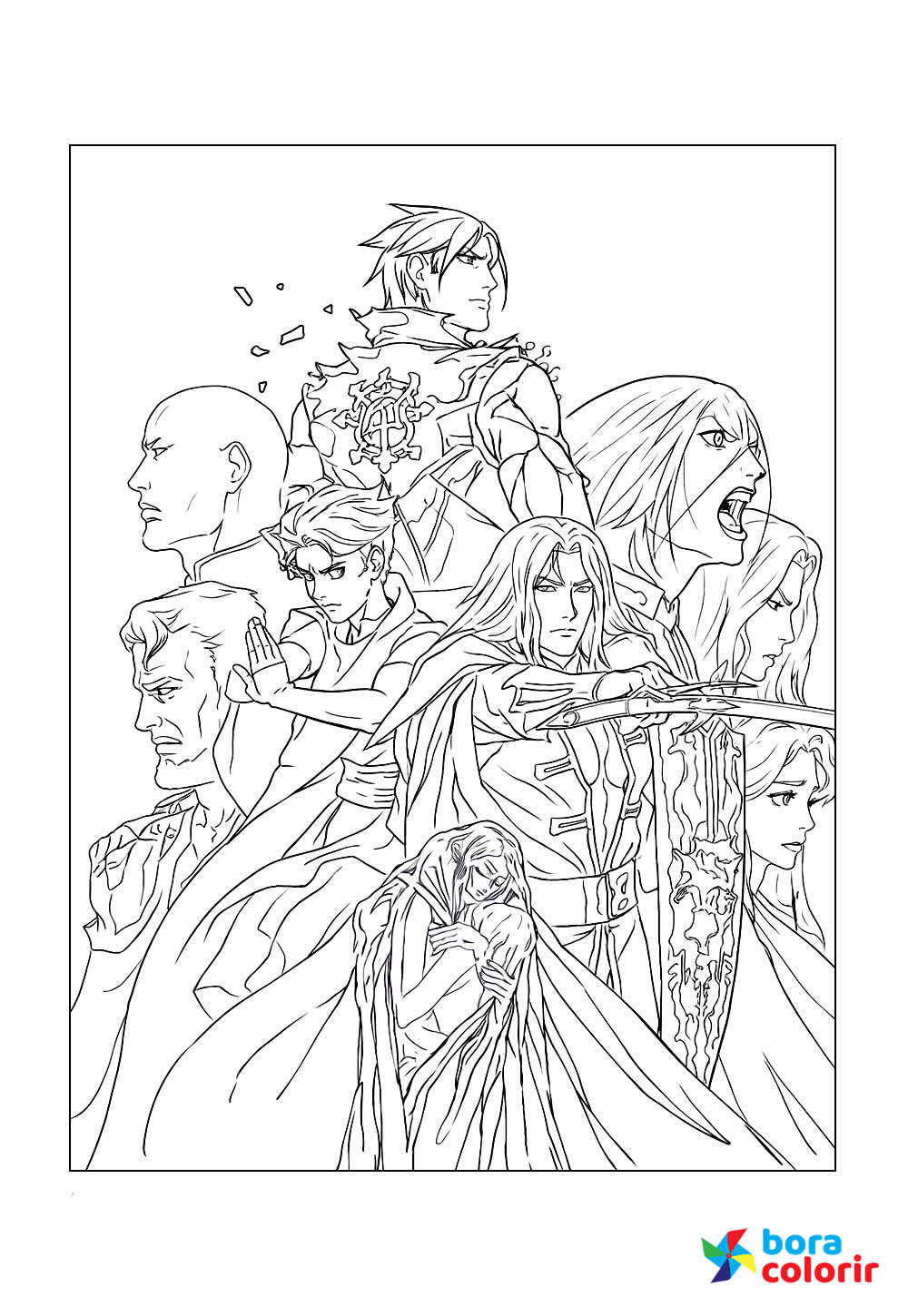Desenhos de Castlevania para colorir