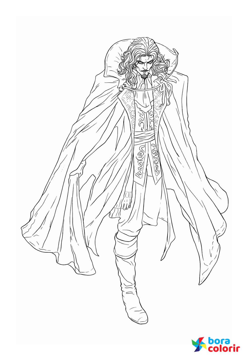Desenho de Castlevania para colorir - Drácula