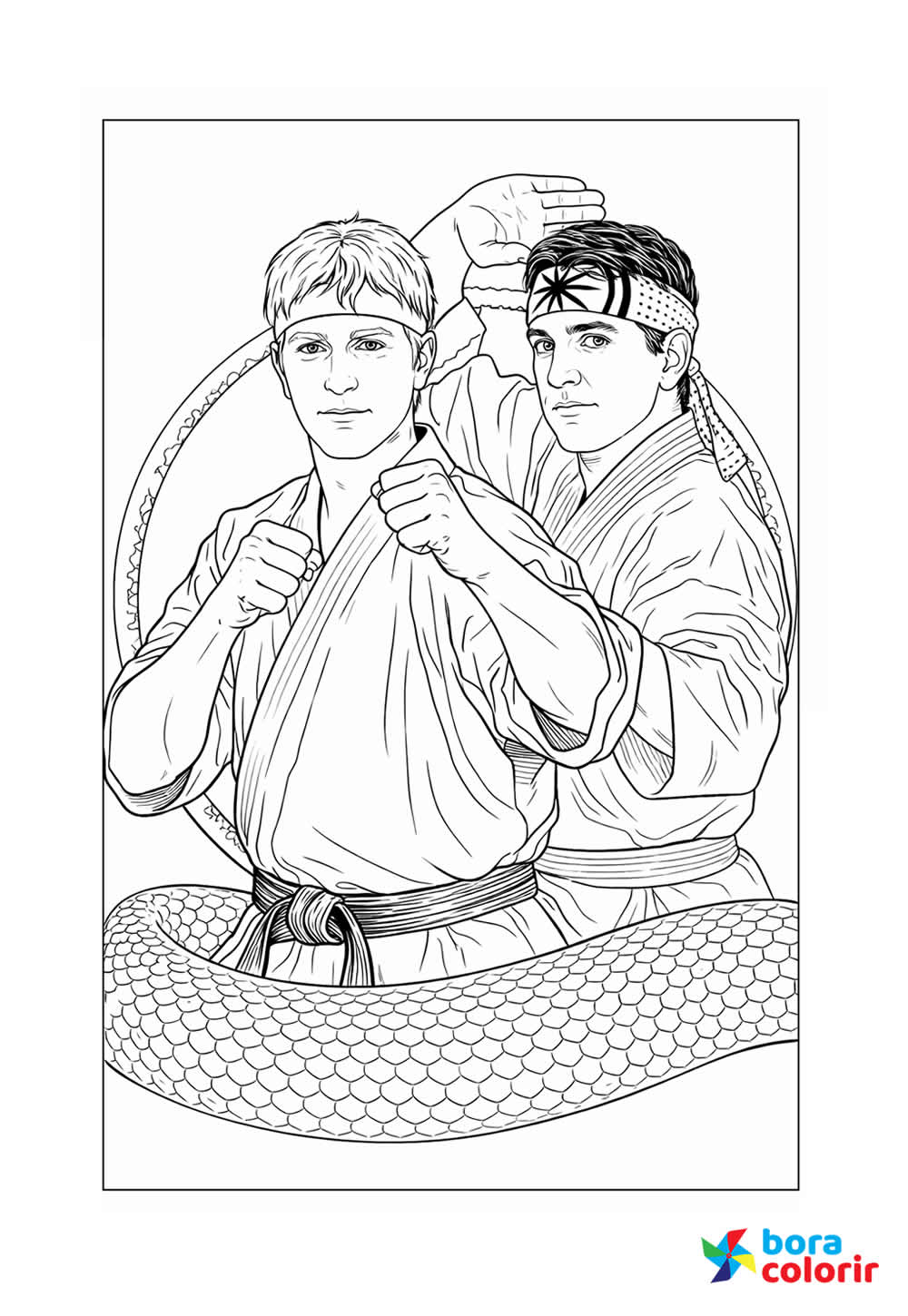 Desenho de Cobra Kai para colorir