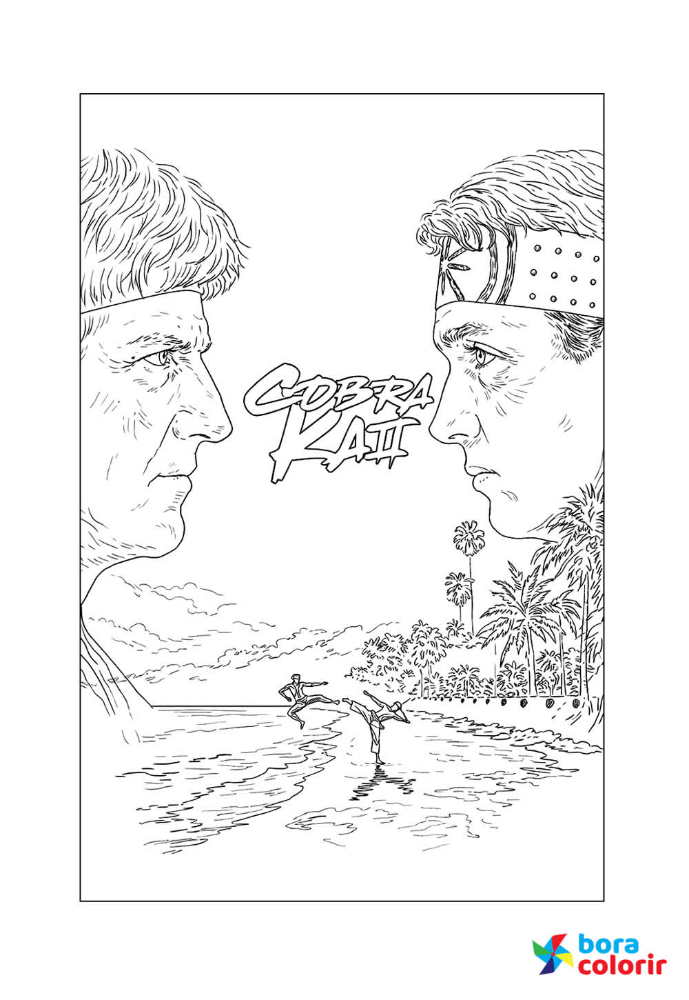Desenho de Cobra Kai para colorir