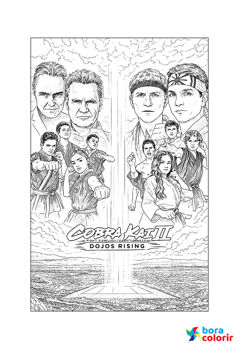 Desenho de Cobra Kai para colorir
