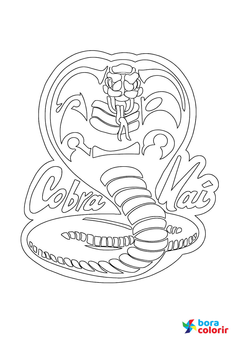 Desenho da série Cobra Kai para colorir