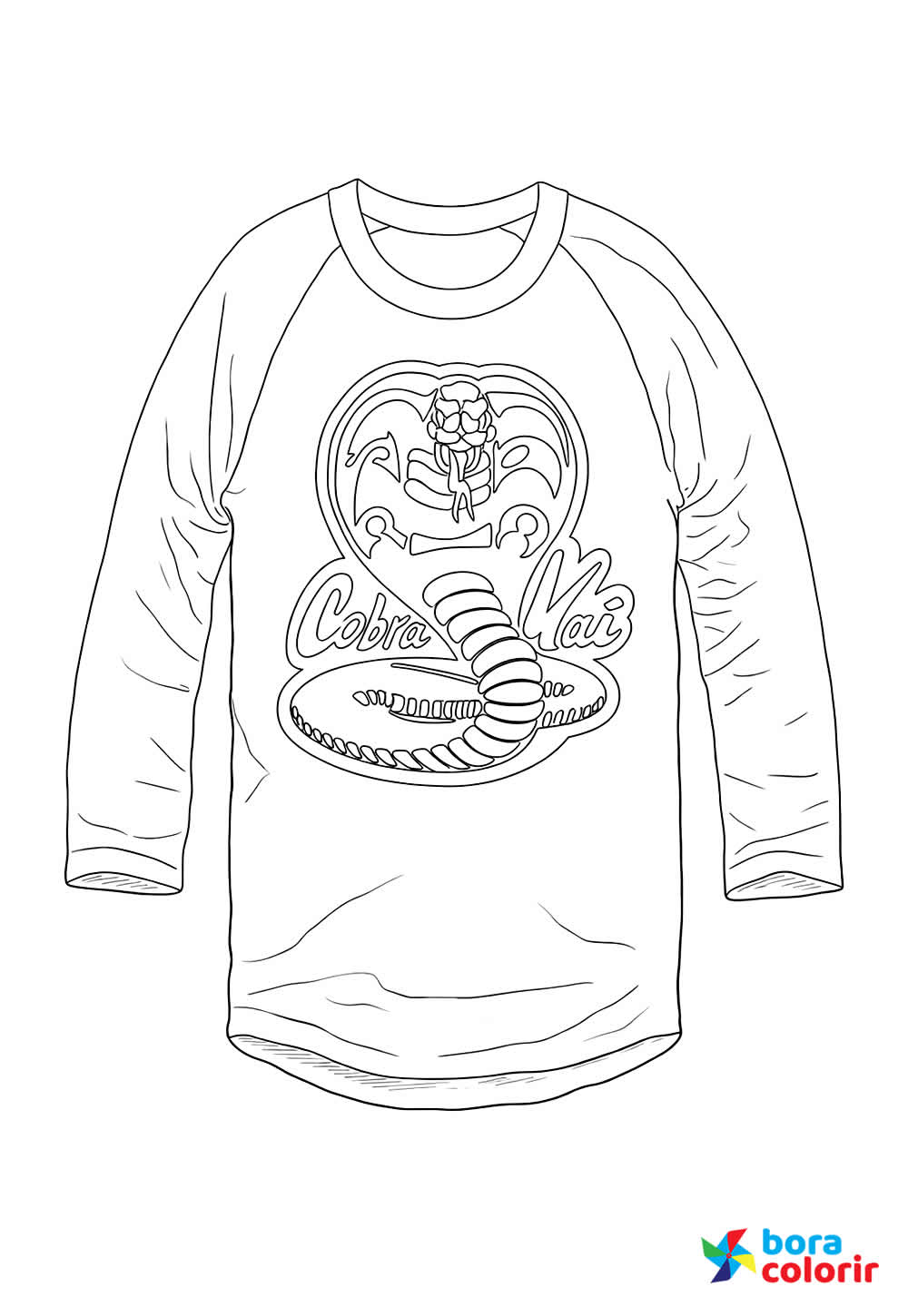 Desenho de Cobra Kai para colorir