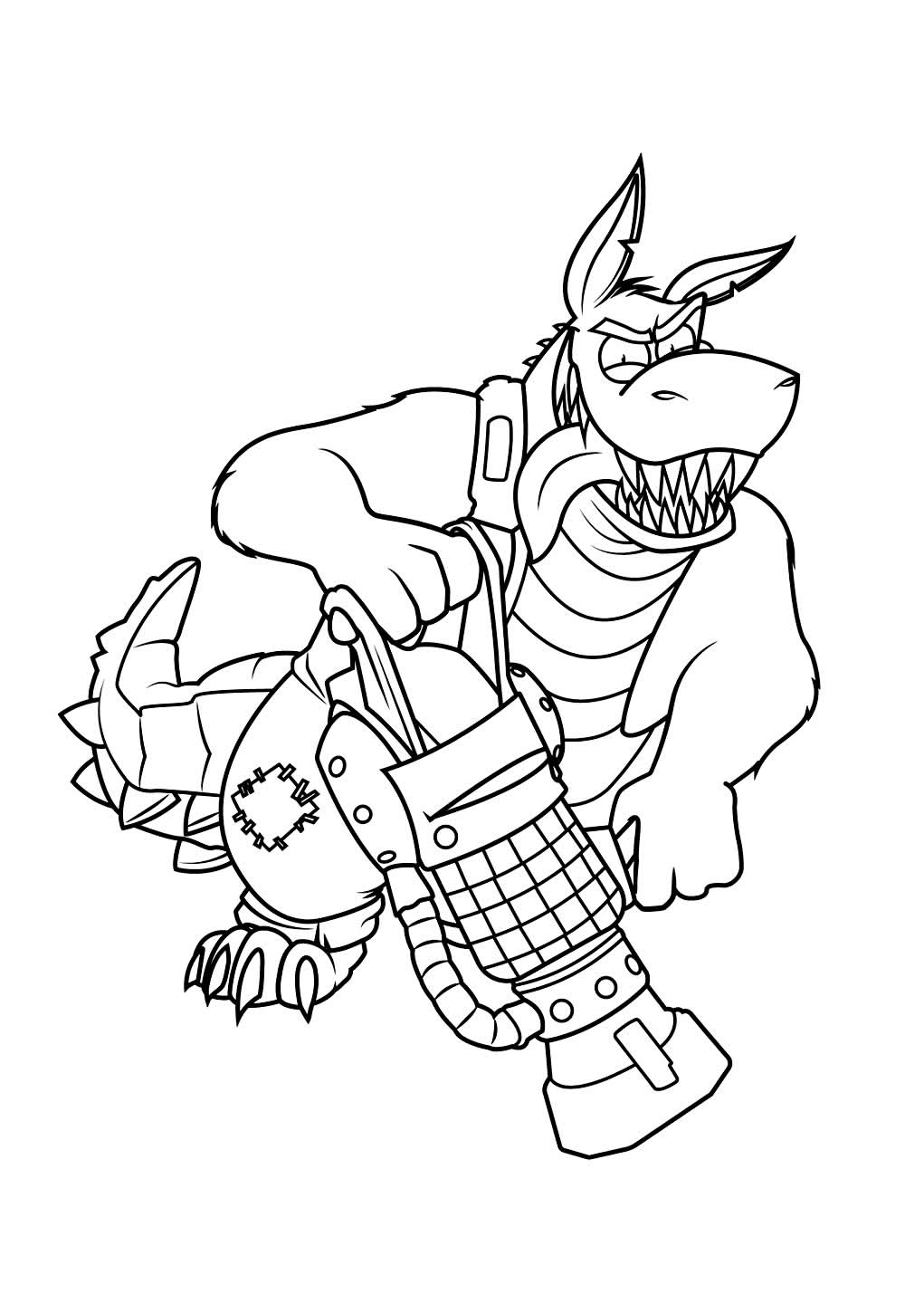 Desenho de Crash Bandicoot para colorir