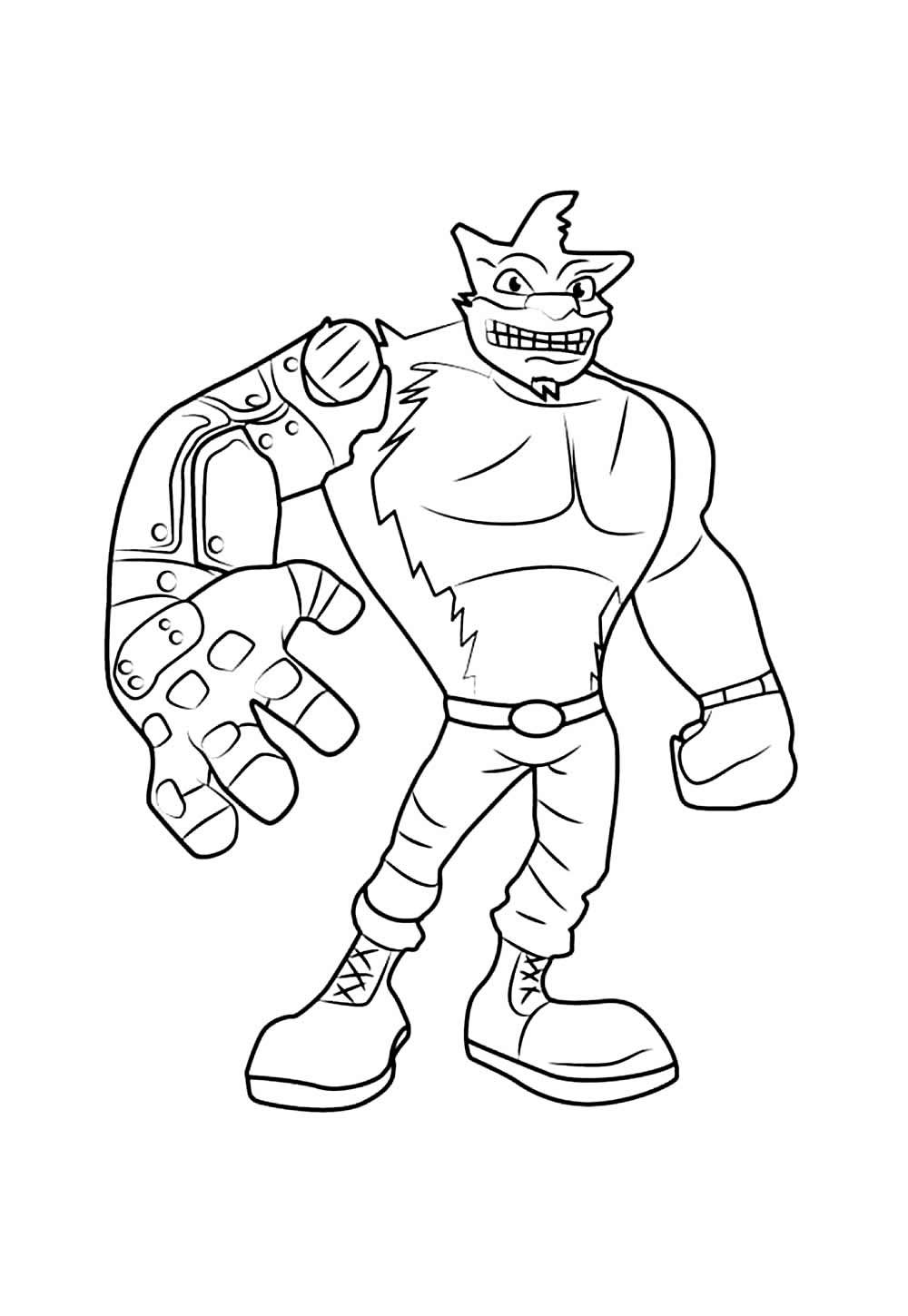 Desenho de Crash Bandicoot para colorir