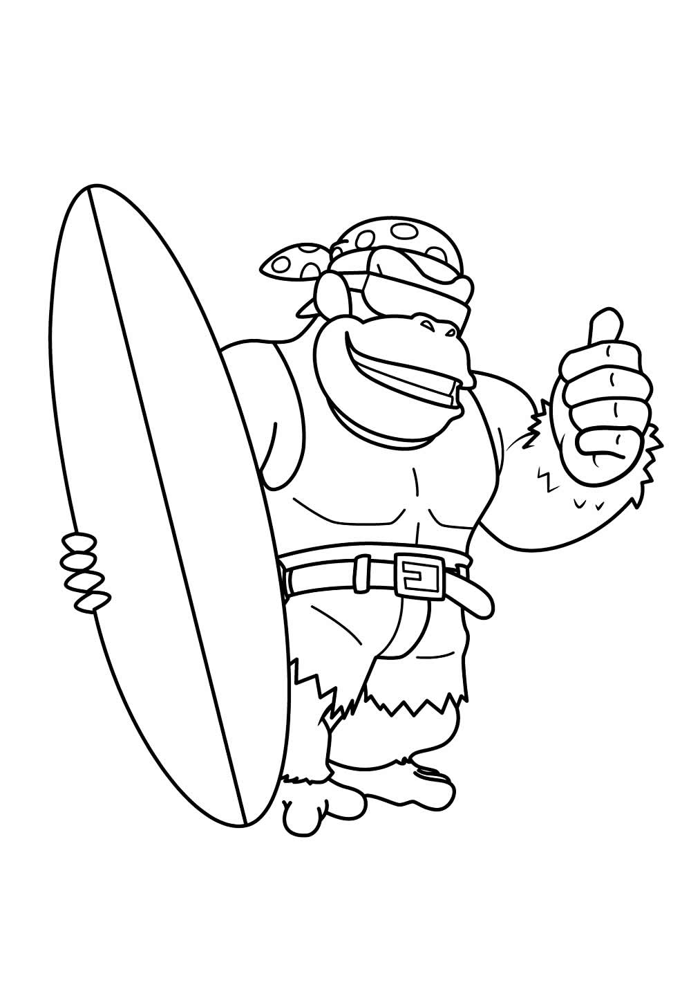 Desenho de Donkeu Kong Surfista