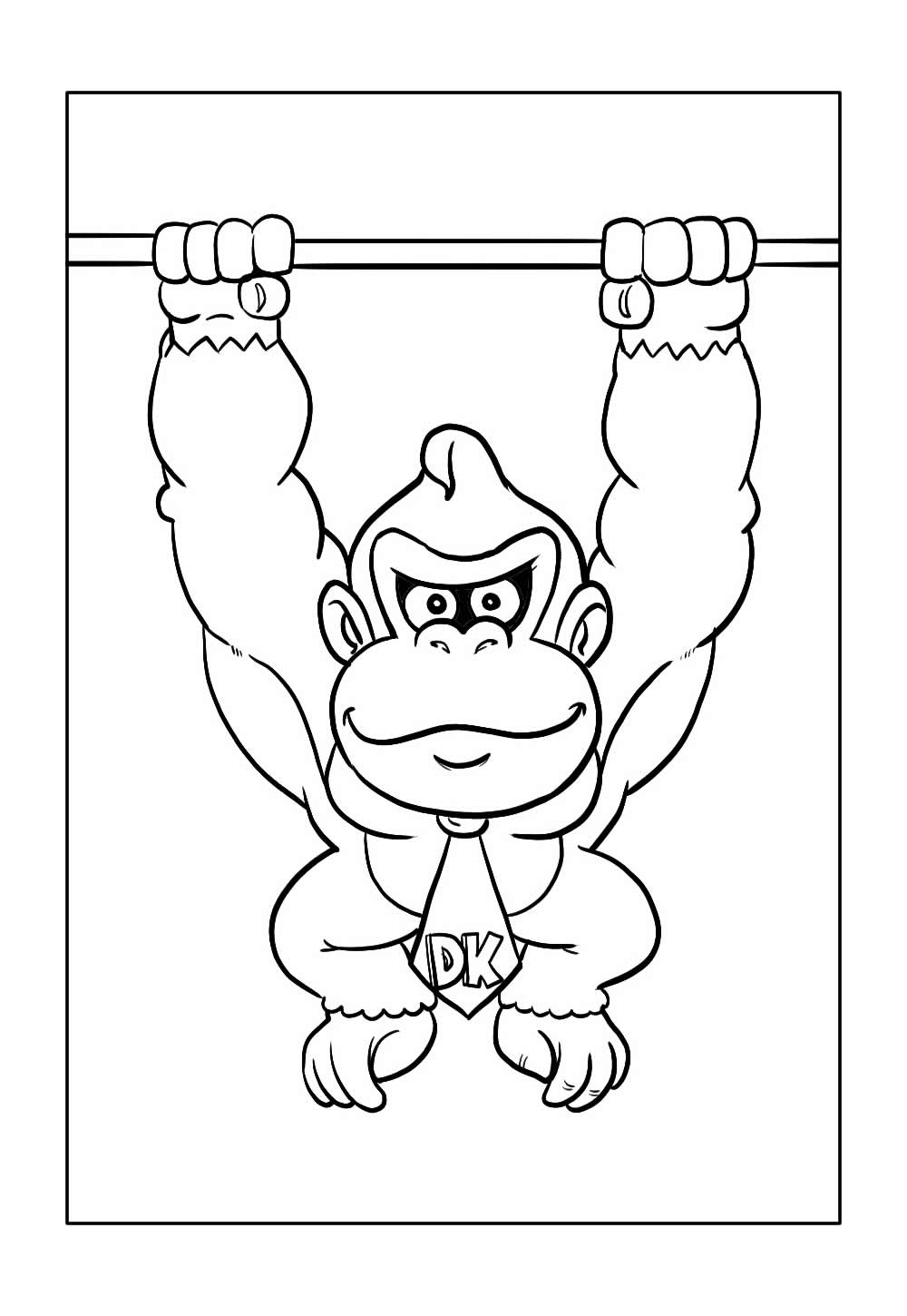 Desenho de Donkeu Kong para pintar