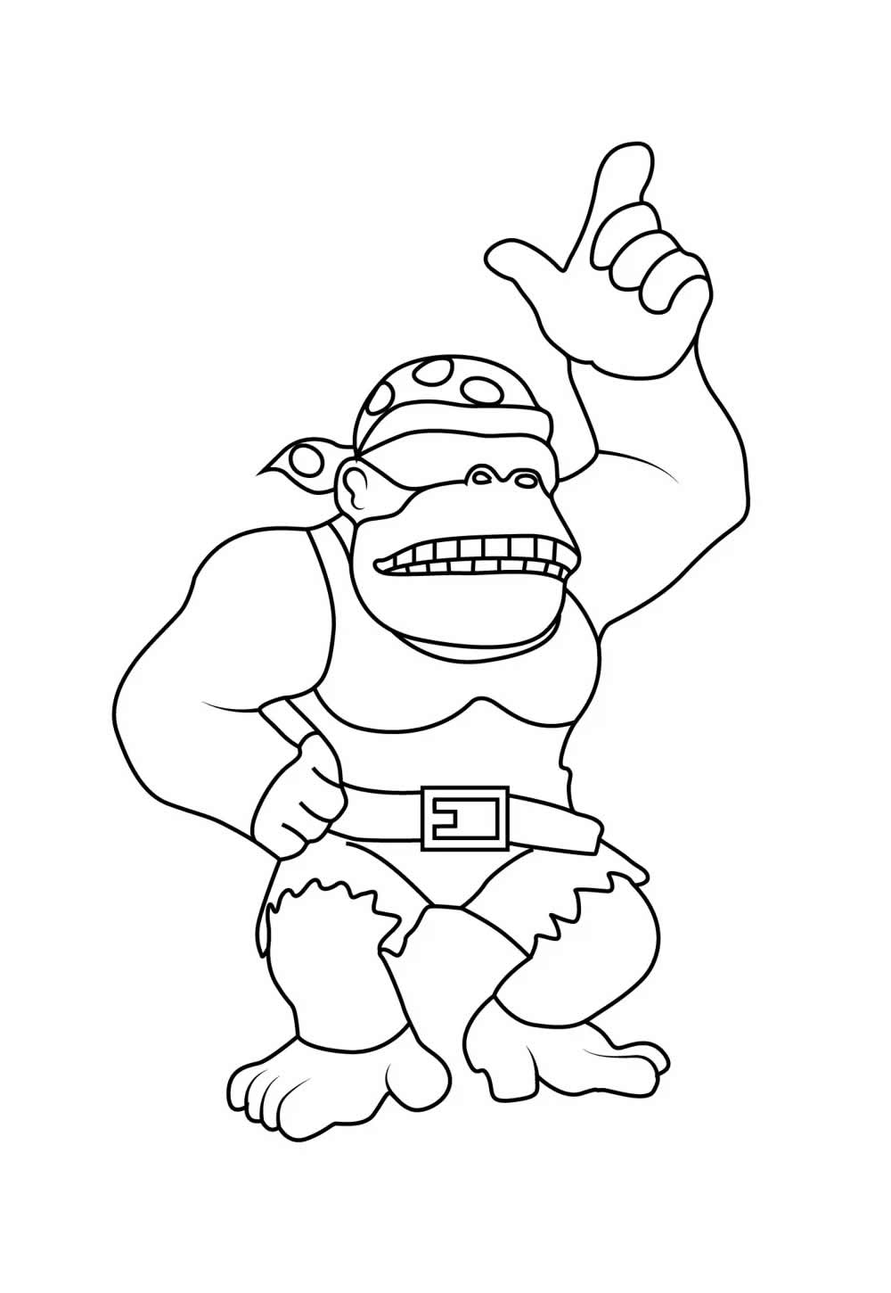 Desenho de Donkeu Kong para colorir
