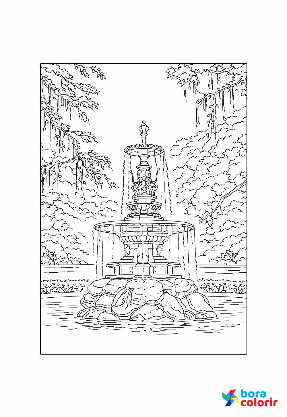 Desenho de Jardim Botânico para colorir