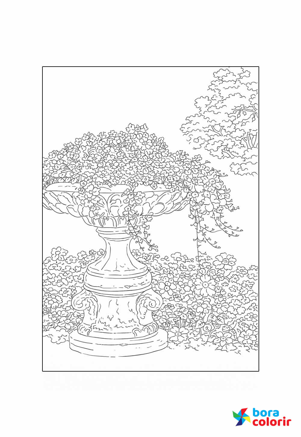 Desenho de Jardim Botânico para colorir