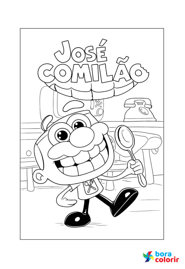 Desenhos de José Comilão para colorir - Bora Colorir