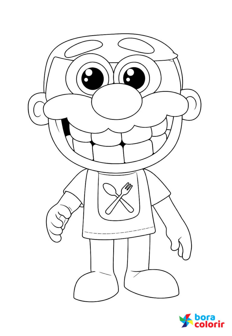 Desenhos de José Comilão para colorir - Bora Colorir