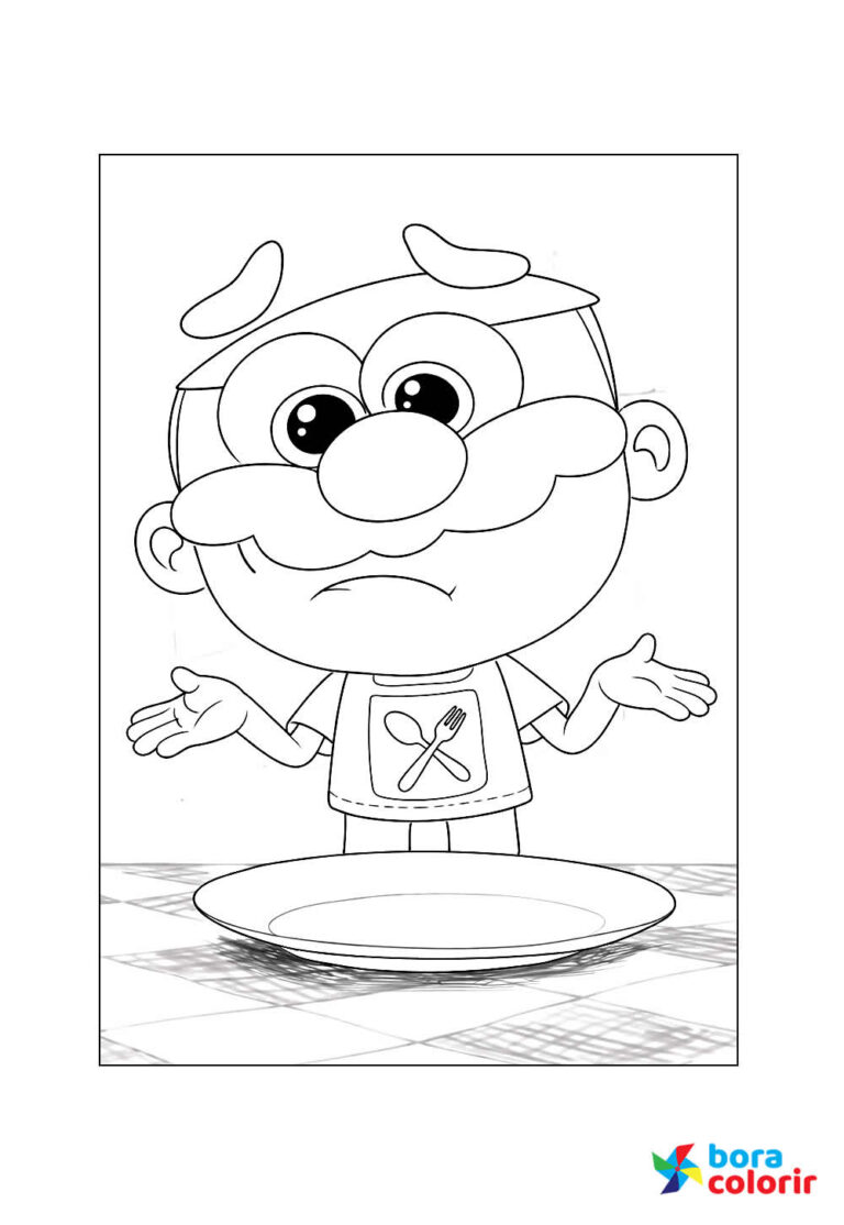 Desenhos de José Comilão para colorir - Bora Colorir