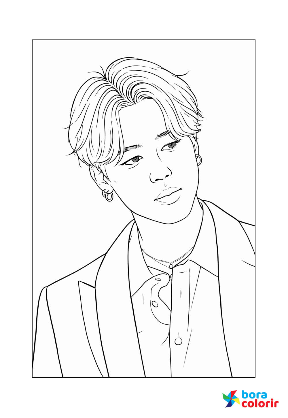 Desenho de K-Pop para colorir