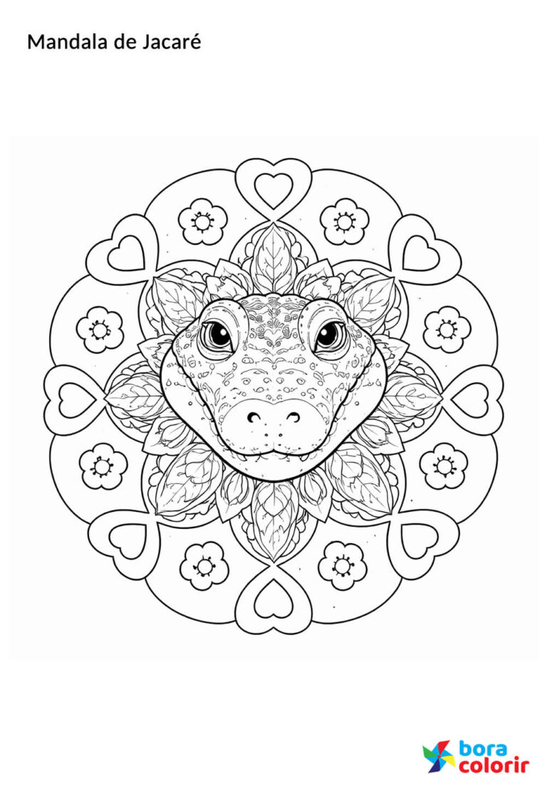 Desenhos de Mandalas de Animais para colorir - Bora Colorir