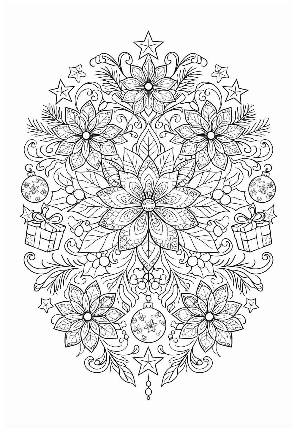 Colorir de Mandala de Natal
