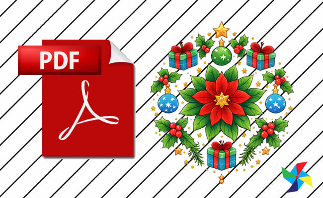 Desenhos de Mandala de Natal em PDF