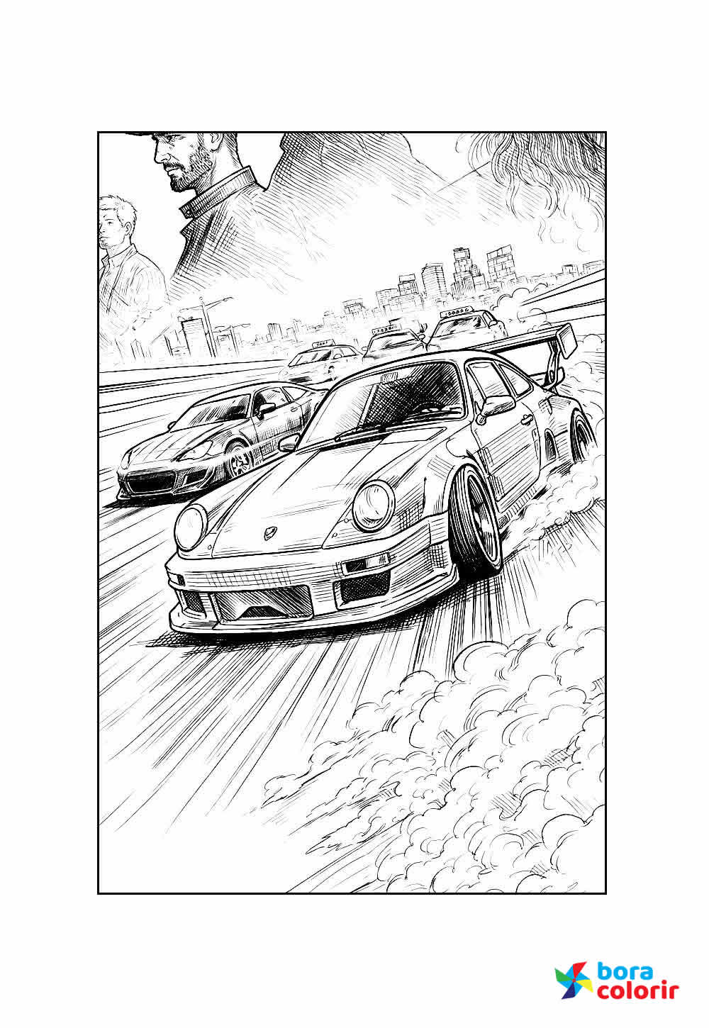 Desenho de Need for Speed para colorir