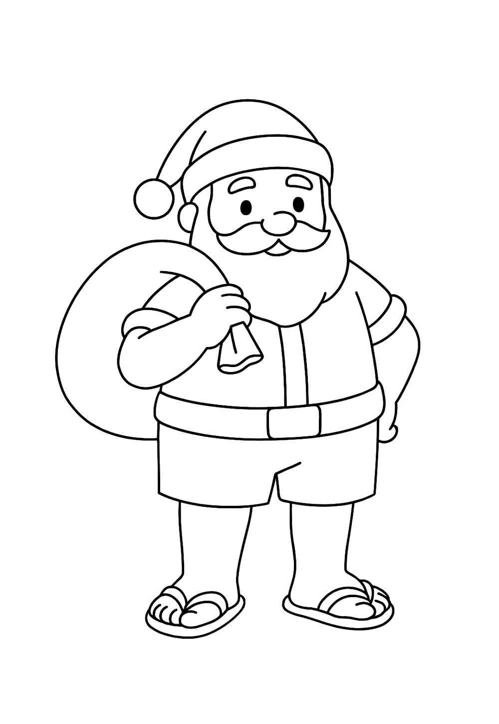 Desenho de Papai Noel