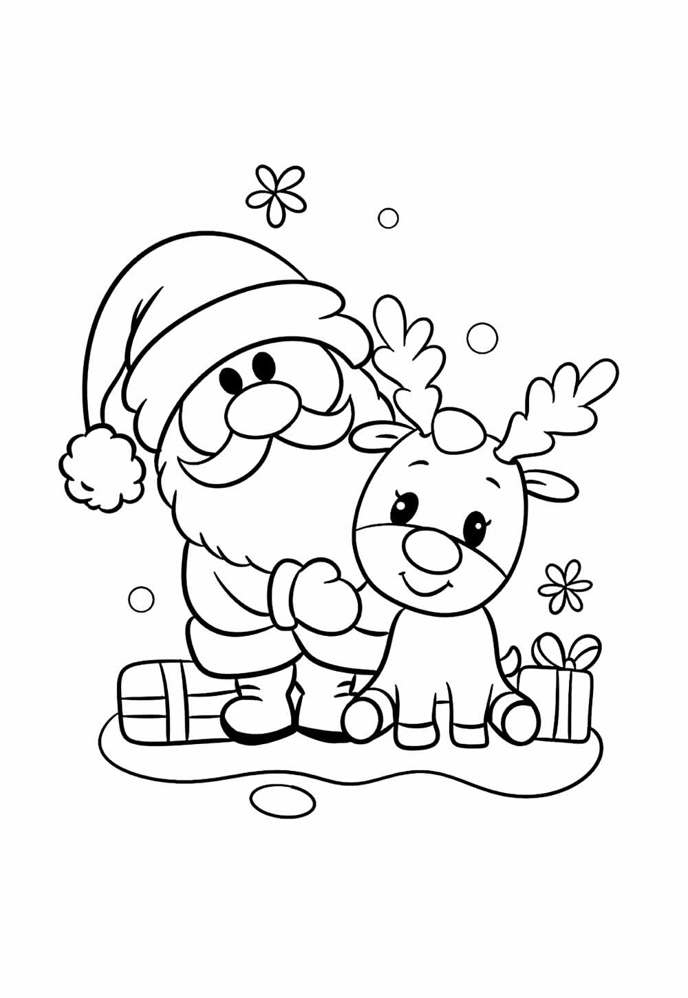 Desenho de Papai Noel para colorir