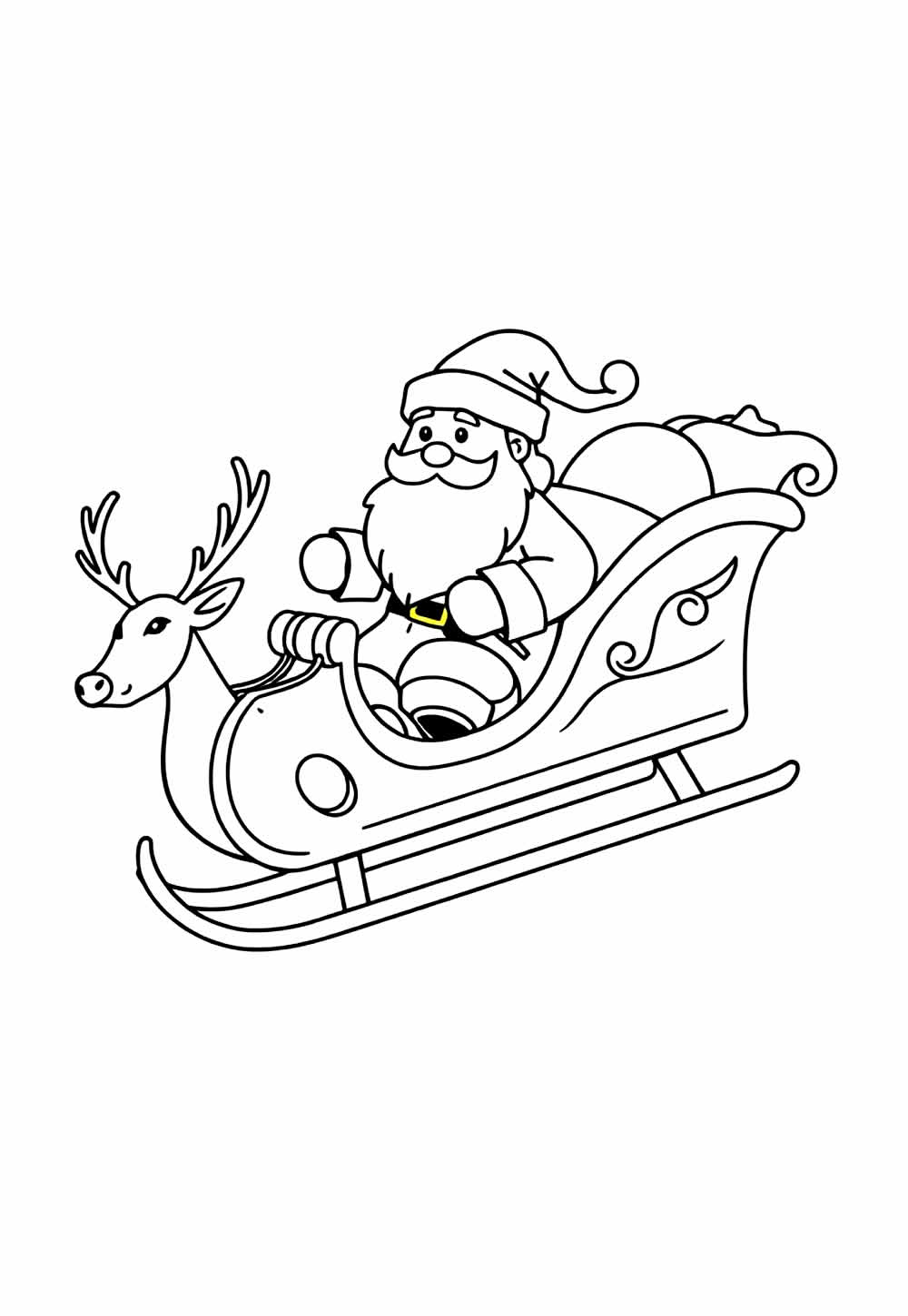 Desenho de Papai Noel para colorir