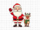 Desenhos de Papai Noel e Renas de Natal para colorir