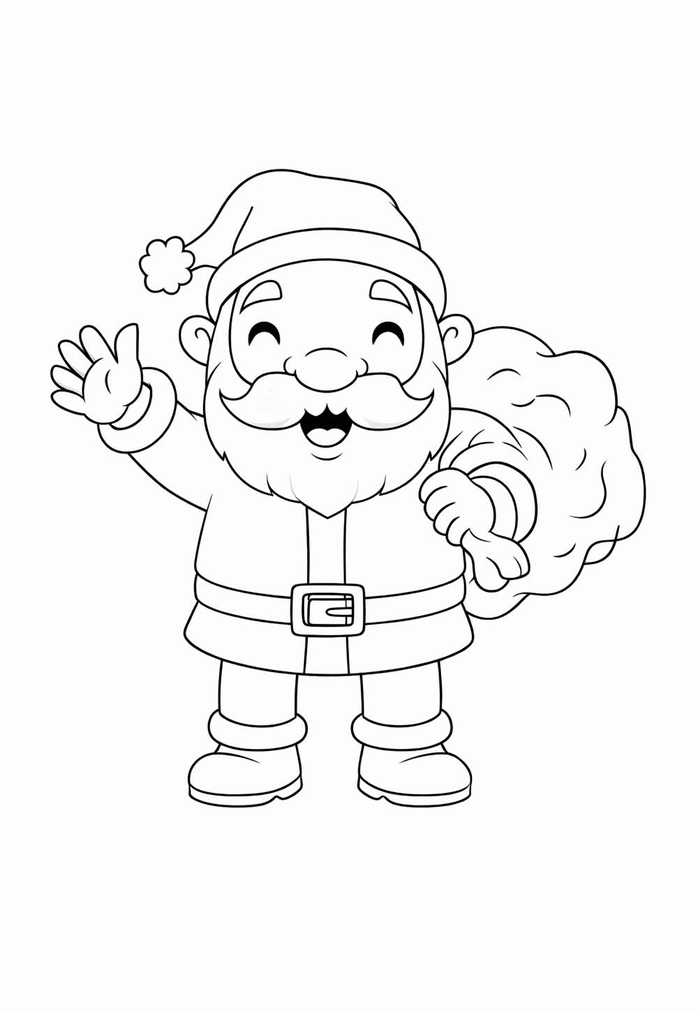 Desenho Fofo de Papai Noel