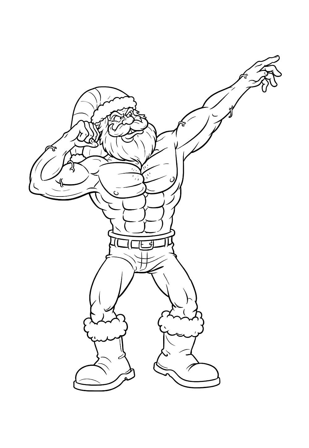 Desenho de Papai Noel Forte