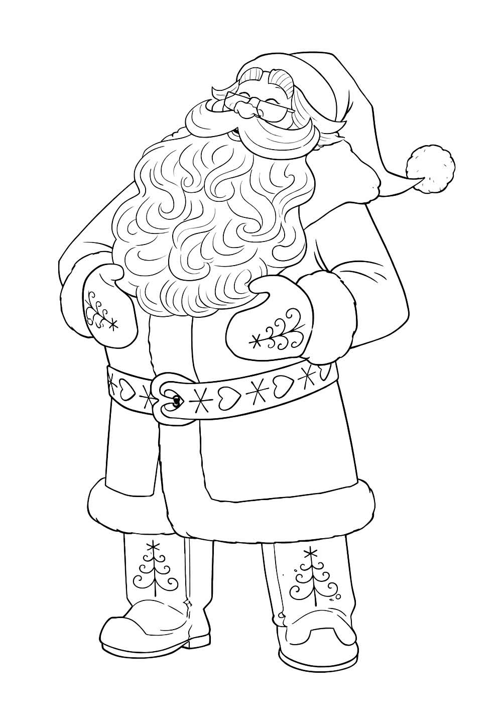 Desenho de Papai Noel para colorir