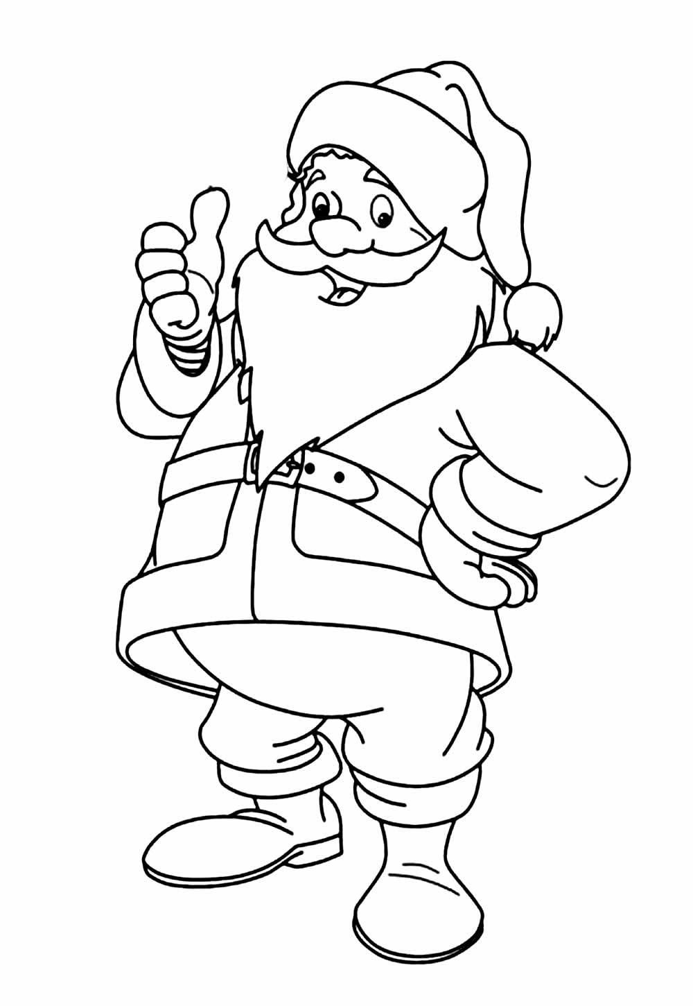 Papai Noel Sorrindo para colorir