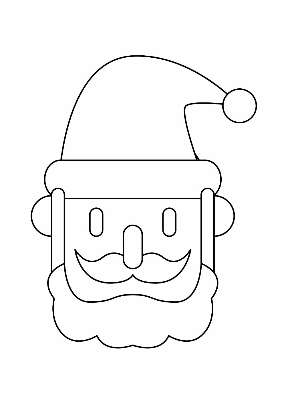 Desenhos do Papai Noel Sorrindo para colorir