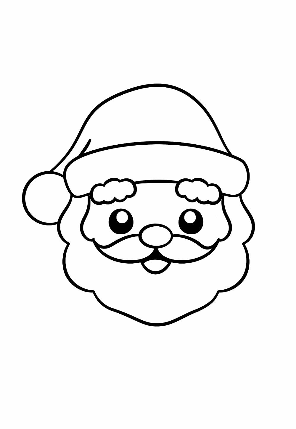 Desenhos do Papai Noel Sorrindo para pintar