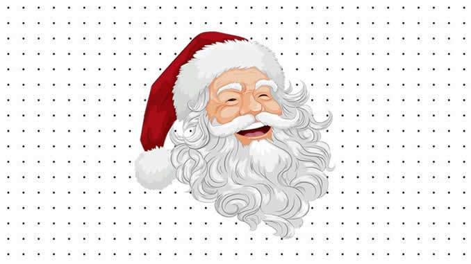 Desenhos do Papai Noel Sorrindo para colorir