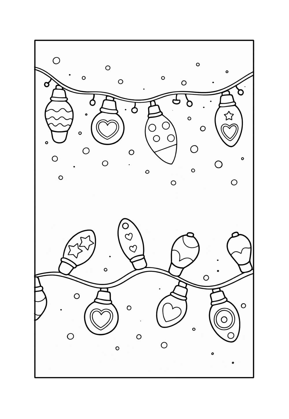 Desenho de Pisca-pisca de Natal para pintar