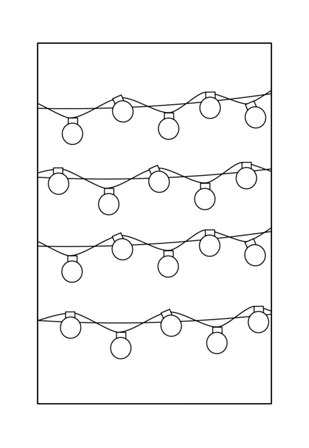 Desenho de Pisca-pisca de Natal para colorir