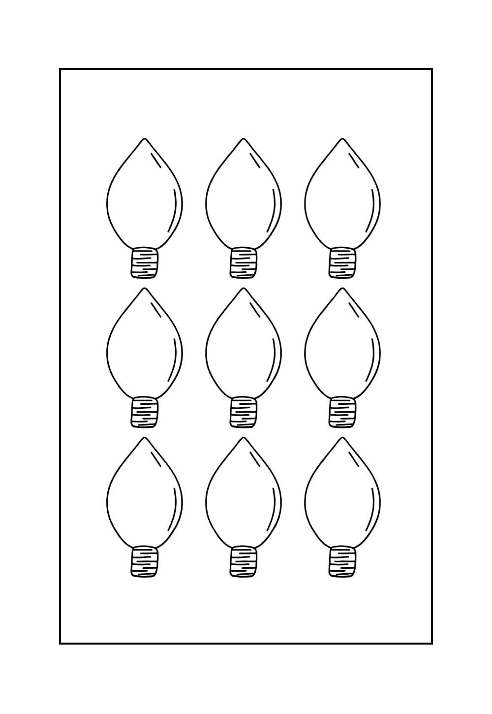 Desenho de Lâmpadas de Pisca-pisca para colorir