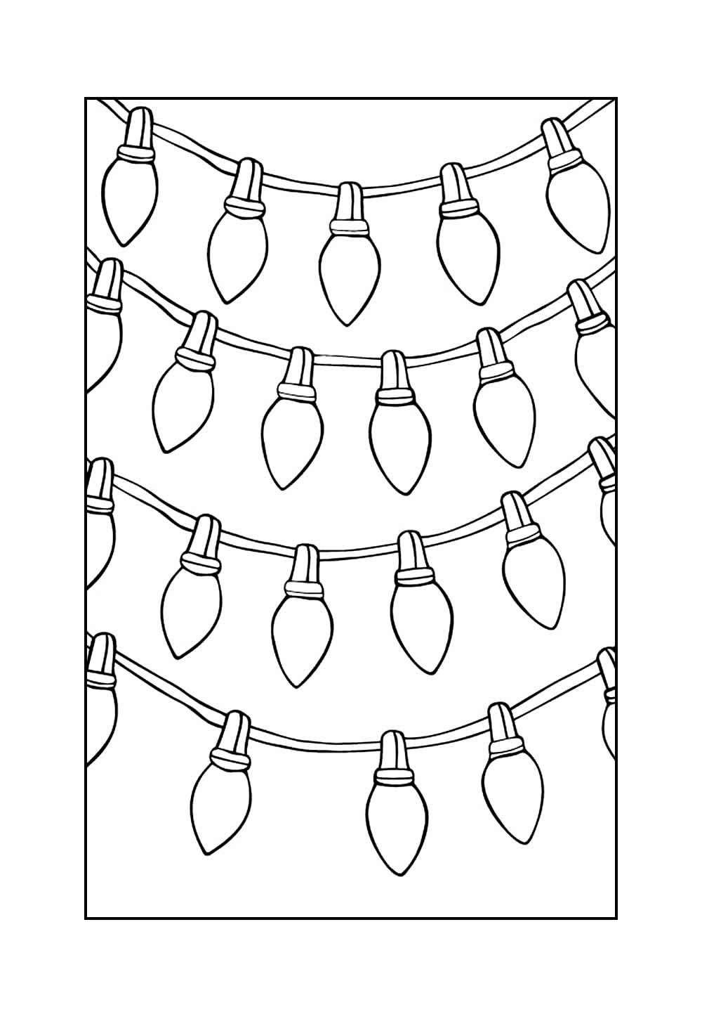 Desenho de Lâmpadas de Pisca-pisca