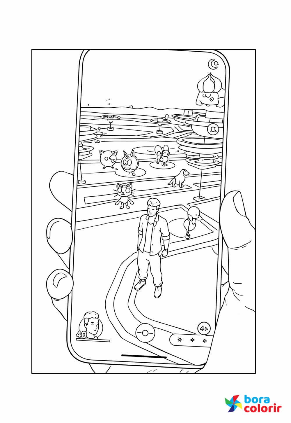 Desenho de Pokémon GO para pintar