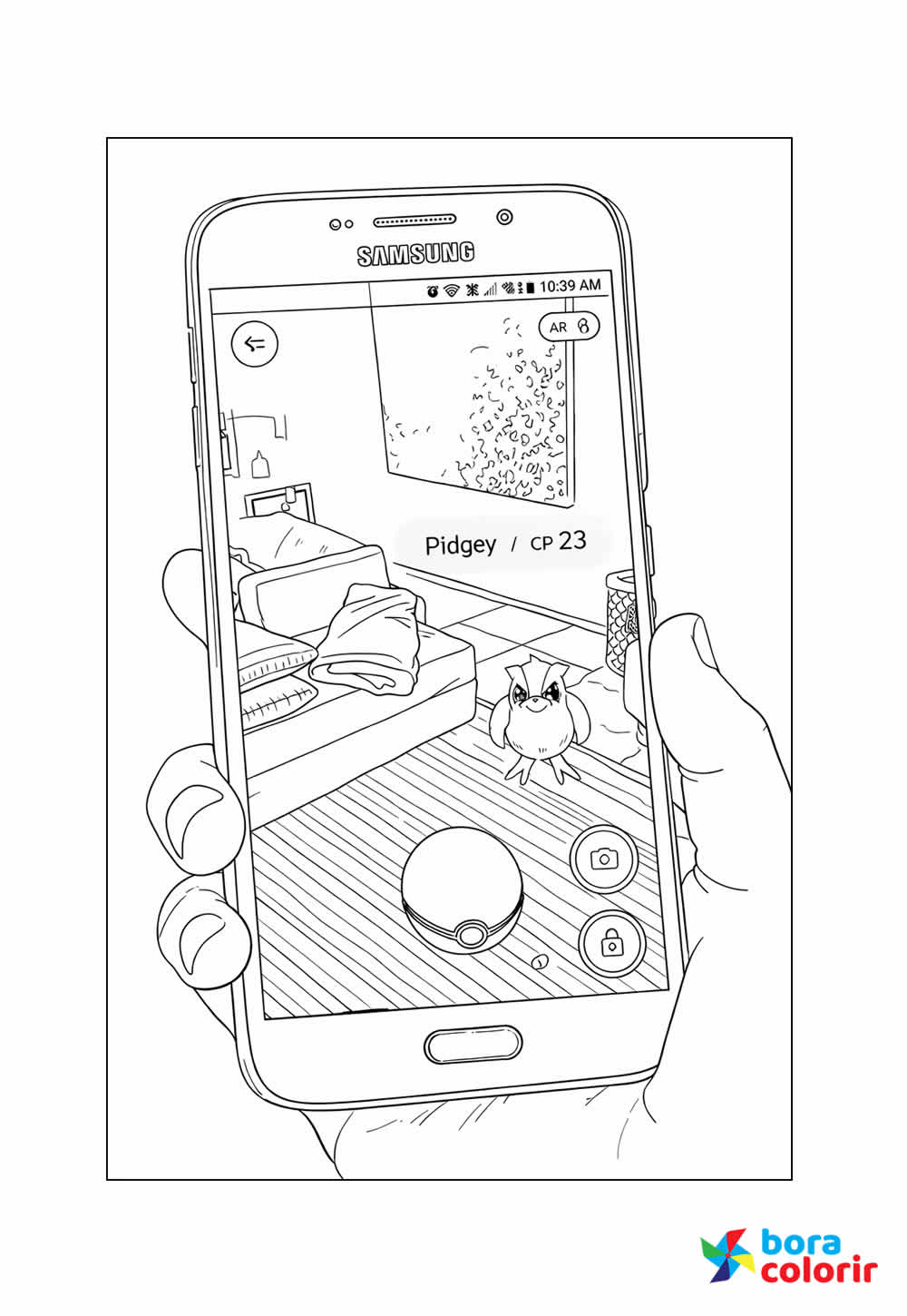 Desenho de Pokémon GO para colorir
