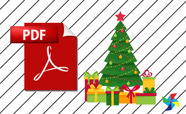 Desenhos de Presentes e Árvore de Natal em PDF