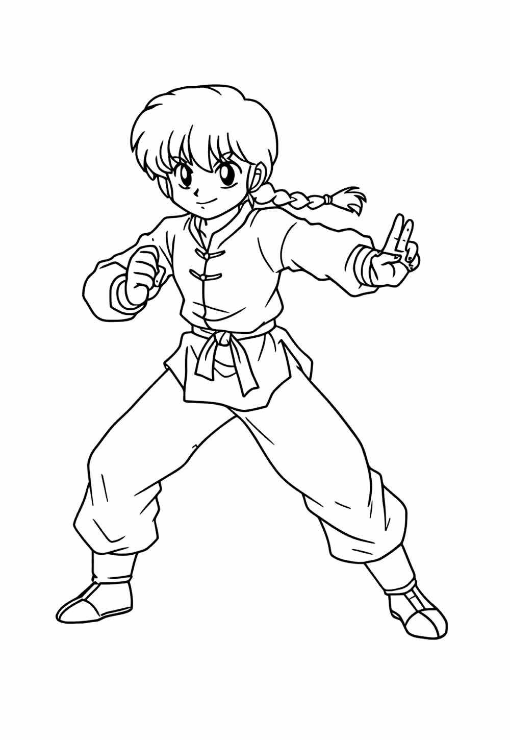 Desenho de Ranma 1/2 para colorir
